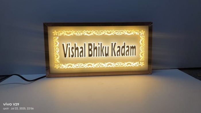 Led light name plate 3mm acrelyc letter said bodar